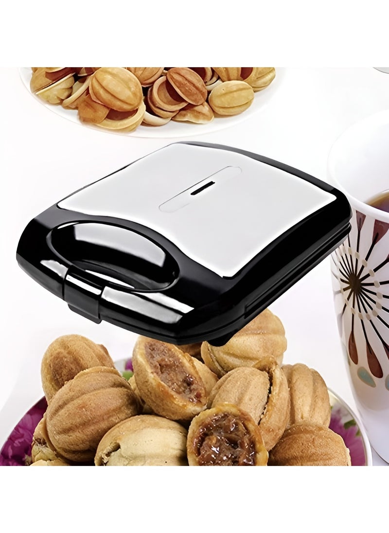 Generic - Electric Nut Cake Maker 24PCS Automatic Mini Waffle Maker with Non Stick Panel 1400W, Nut Cake Maker Machine, Fast & Easy Snack Baking for Kids and Adults, Easy Snacks Making Machine - Image 1