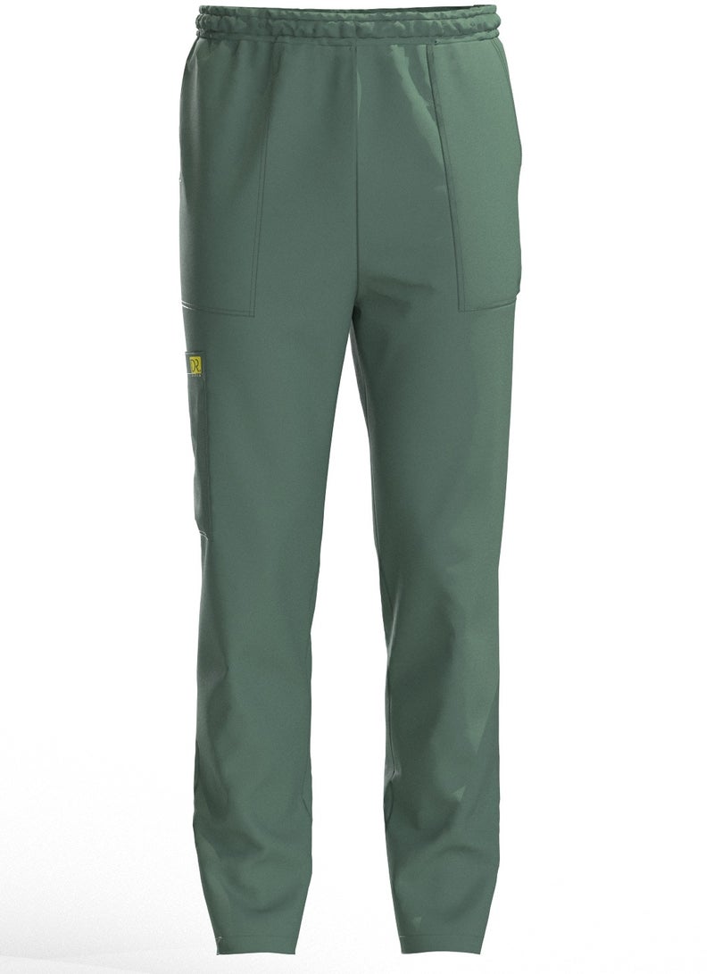 Doctor Scrub Comfortable Olive Lycra fabric with many pockets is meticulously crafted to retain its color without fading with repeated washing  - Image 5