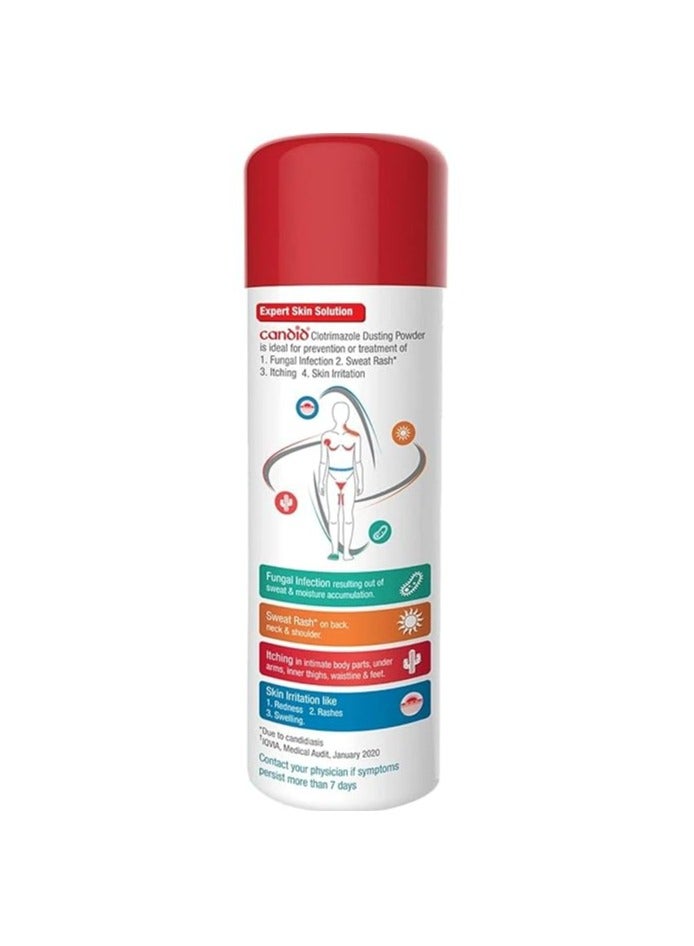 Candid Candid Dusting Powder | Expert Skin Solution |Doctor's Prescribed No.1 Brand | Prevents Sweat Rash, Itching, Fungal Infection & Skin Irritation | Anti-fungal Powder | Clotrimazole  120g  - Image 2