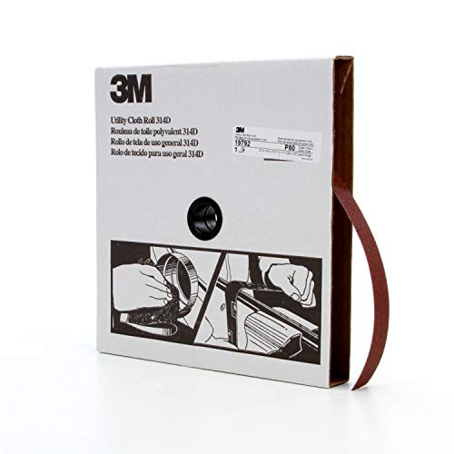 3M™ Utility Cloth Roll 314D, P80 J-weight, 1 in x 50 yd, 5 ea/Case - Image 5