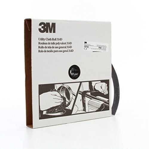 3M™ Utility Cloth Roll 314D, P80 J-weight, 1 in x 50 yd, 5 ea/Case - Image 3