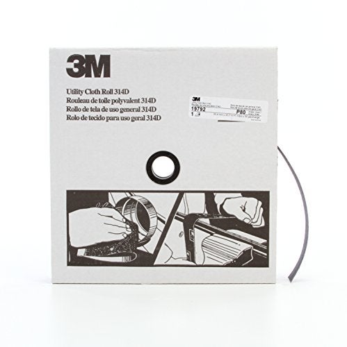3M™ Utility Cloth Roll 314D, P80 J-weight, 1 in x 50 yd, 5 ea/Case - Image 2