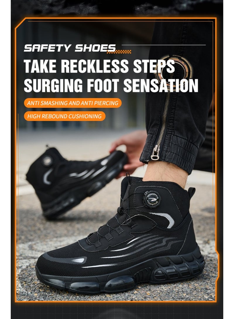 Steel Toe Shoes for Men Lightweight Safety Shoes Comfortable Puncture Proof Slip On Indestructible Work Shoes and Fashion Sneakers. - Image 1