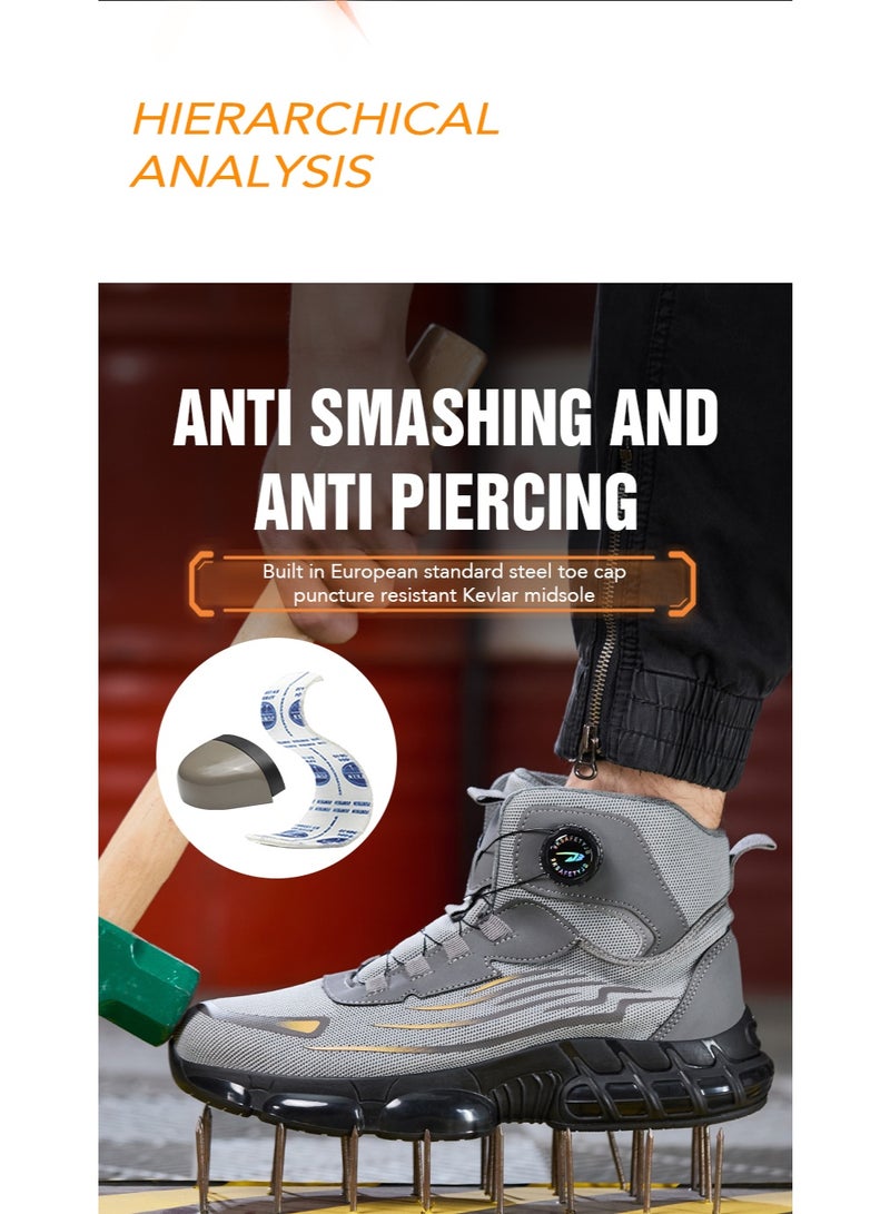 Steel Toe Shoes for Men Lightweight Safety Shoes Comfortable Puncture Proof Slip On Indestructible Work Shoes and Fashion Sneakers. - Image 5