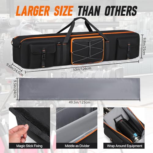 GOTECH Tripod Carrying Case,50 Inch Tripod Light Stand and Photography Lighting Kit Bag,Photo Studio Equipment Large Carrying Bag with Removable Padding,for Tripods,Monopods,Speaker Stands,Mic Stand - Image 3