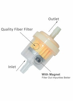 Y&D Universal Gas Inline Fuel Filters with Magnet for Motorcycle ATV Quad Go Karts Accessories 3/16 Inch (Pack of 30)  - Image 4