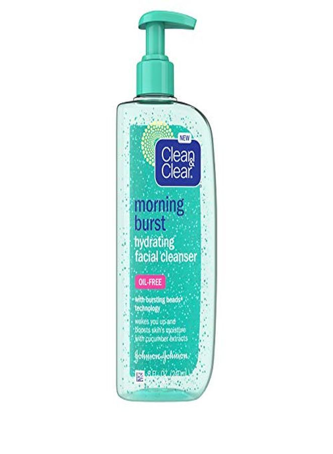 Clean & Clear Morning Burst Oilfree Hydrating Facial Cleanser With Cucumber & Green Mango Extract Gentle Daily Face Wash For All Skin Types Noncomedogenic Hypoallergenic 8 Fl. Oz - Image 1