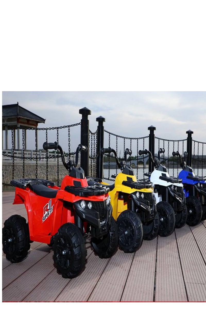 بينغ جنرال 4 عجلات طفل رباعي العجلات، 6V5 أمبير بطارية الدفع دراجة نارية كهربائية أبيض - Image 4