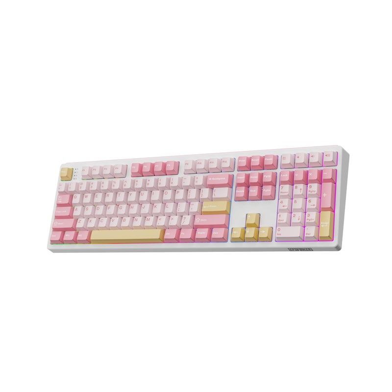 EPOMAKER TH108 Full Size Mechanical Keyboard, Wireless Gaming Keyboard with 8000mAh Battery, Creamy Gasket, 108 Keys, Hot Swap, Custom Driver, RGB Backlight (Pink, Creamy Jade) - Image 1