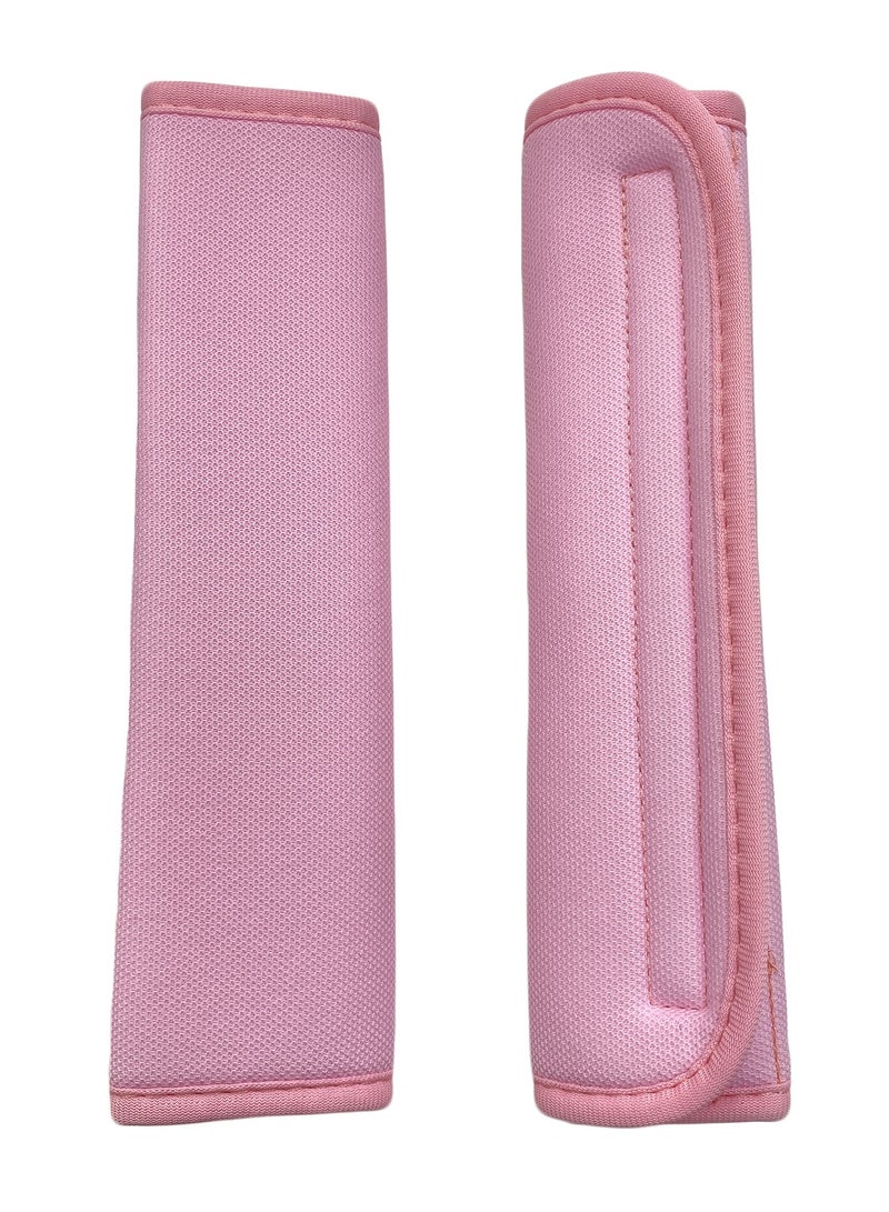 Generic 2 PCS Car Seat Belt Pads Cover Soft Seat belt Shoulder Pad Safety Belt Strap Shoulder Pad Comfortable Ice Silk Fabric(Pink) - Image 1