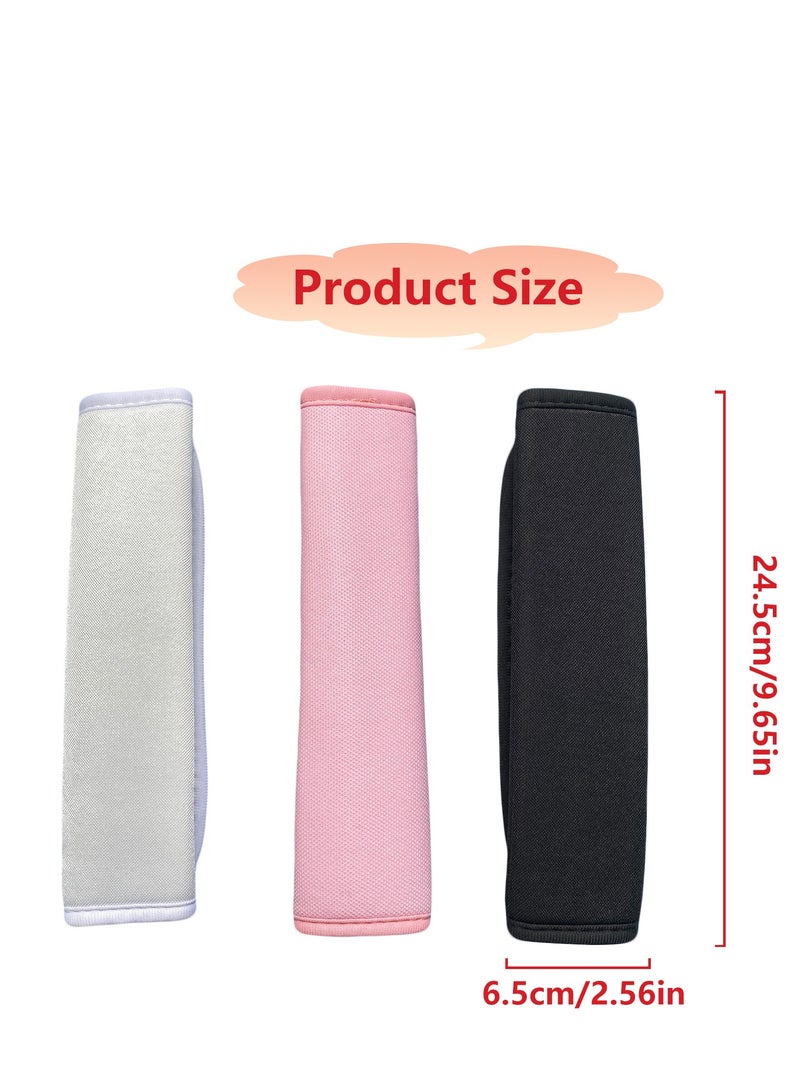 Generic 2 PCS Car Seat Belt Pads Cover Soft Seat belt Shoulder Pad Safety Belt Strap Shoulder Pad Comfortable Ice Silk Fabric(Pink) - Image 4