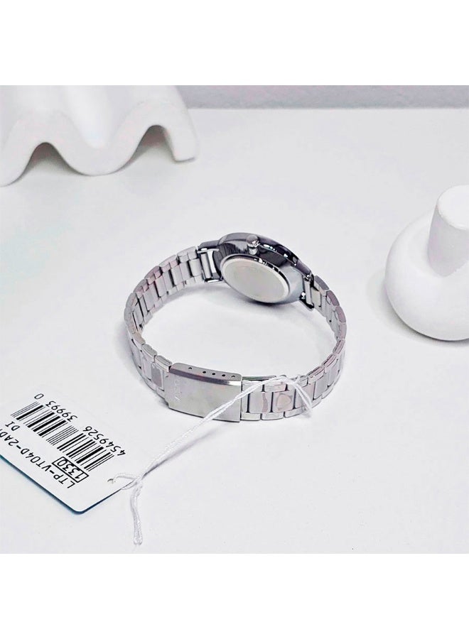 Casio LTP-VT04D-4A Women’s Stainless Steel Analog Watch – Pink Dial with Silver Bracelet - Image 5