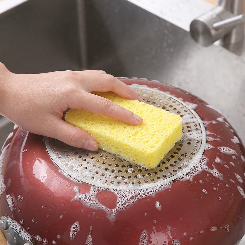 Pin Tu Kitchen Cleaning Scrubbing Cloth Wash Bowl Household Sponge Wipe Wooden Cotton Wipe Wash Pan Oil Stain Brush Bowl Brush Pan - Image 4