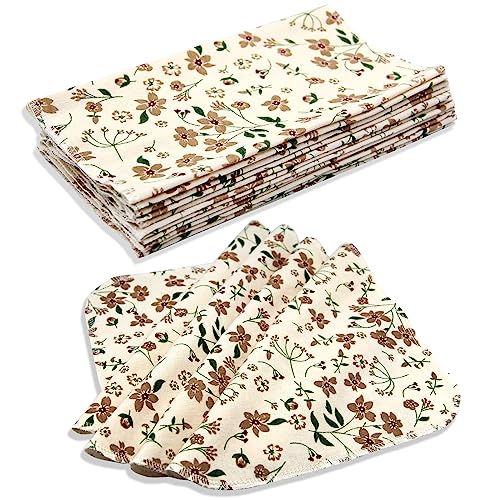 Pinowu Reusable Paper Towels Cotton Cloths 12pcs Absorbent Kitchen Dishcloths 10x10 inch Washable Paperless Towels Zero Waste Alternative Napkins for Kitchen Household Cleaning