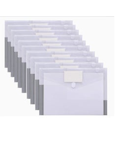 SYOSI Plastic EnvelopesExpanding File Folders, Clear Document A4 Size Envelopes with Label Pocket for School Home Work Office Organization, Business Box 10 Pack  - Image 5