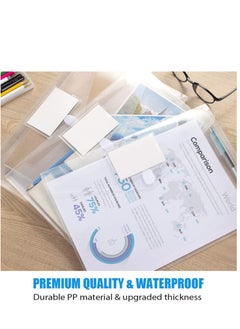SYOSI Plastic EnvelopesExpanding File Folders, Clear Document A4 Size Envelopes with Label Pocket for School Home Work Office Organization, Business Box 10 Pack  - Image 4