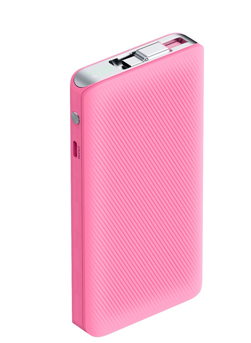 إلتقطه بنك الطاقة GPOWER-100E سعة 10,000 مللي أمبير في الساعة PD - شحن سريع 20 وات، كابل USB-C مدمج، شاشة رقمية - Image 4