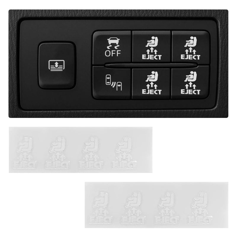 KVAEY 2PCS Eject Blank Car Button Stickers Funny Seat Eject Vinyl Decal Fits All Blank Buttons Novelty Eject Dash Switch Labels Unused Button Decor for Truck SUV Car Accessories S - Image 3
