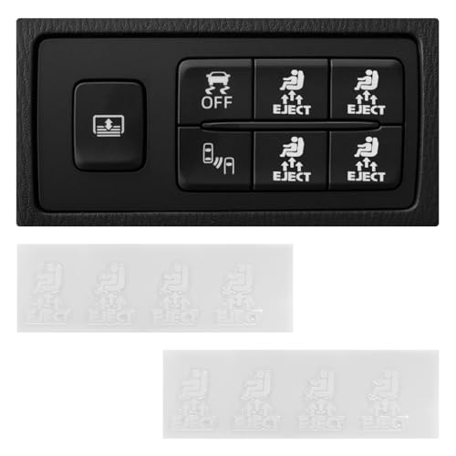 KVAEY 2PCS Eject Blank Car Button Stickers Funny Seat Eject Vinyl Decal Fits All Blank Buttons Novelty Eject Dash Switch Labels Unused Button Decor for Truck SUV Car Accessories S - Image 1
