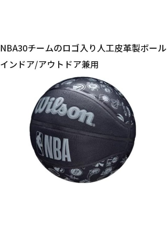 Wilson كرة سلة NBA لجميع الفرق - الحجم 7 (29.5") باللون الأسود غير اللامع - Image 4