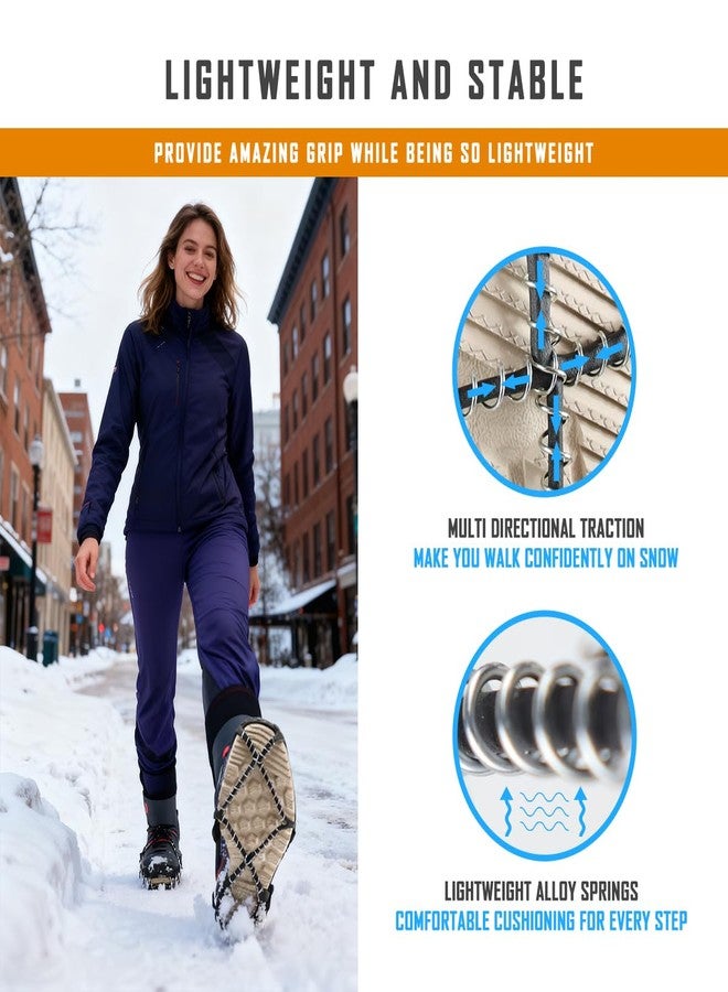 MattiSam Traction Cleats Crampons for Walking on Snow and Ice Anti-Slip Ice Grips Snow Grips Universal Size Lightweight Ice Grippers with Safety Straps & Waterproof Bag Perfect for Jogging Or Hiking - Image 5