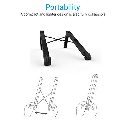 Portronics My Buddy Lite Plus POR-1118 Adjustable Height with Air-Ventilation Ergonomic Design Laptop Stand for Table Bed(Black) - Image 5