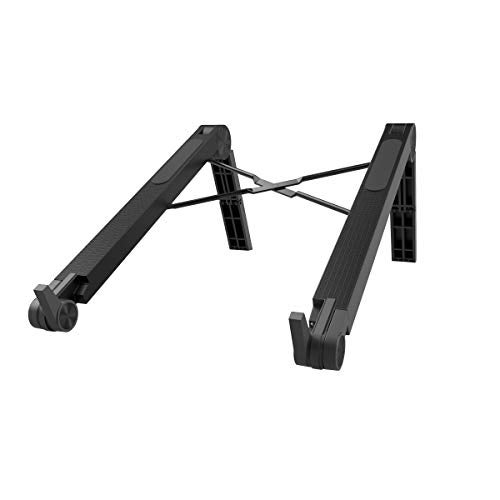 Portronics My Buddy Lite Plus POR-1118 Adjustable Height with Air-Ventilation Ergonomic Design Laptop Stand for Table Bed(Black) - Image 1