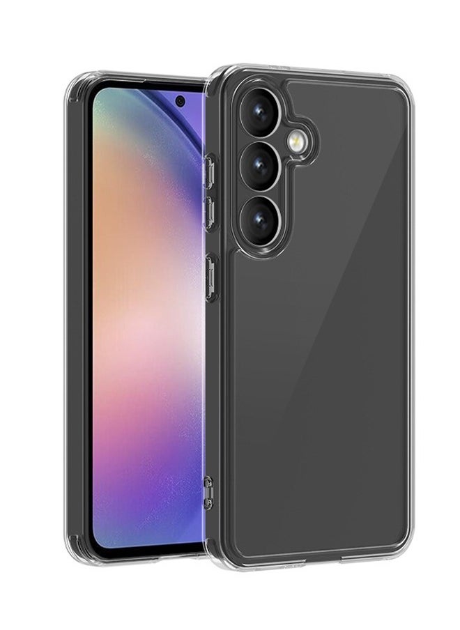 SNBFA Clear Phone Case for Samsung Galaxy A55 5G, Flexible TPU frame and PC Back Protective Slim Phone Cover, Anti-Fingerprints  - Image 1