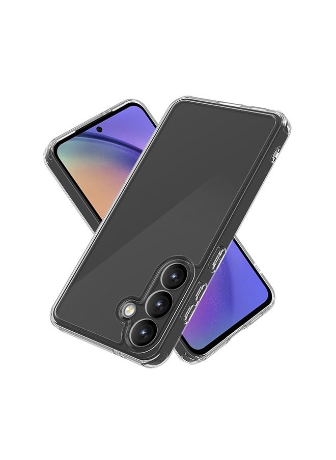 SNBFA Clear Phone Case for Samsung Galaxy A55 5G, Flexible TPU frame and PC Back Protective Slim Phone Cover, Anti-Fingerprints  - Image 3