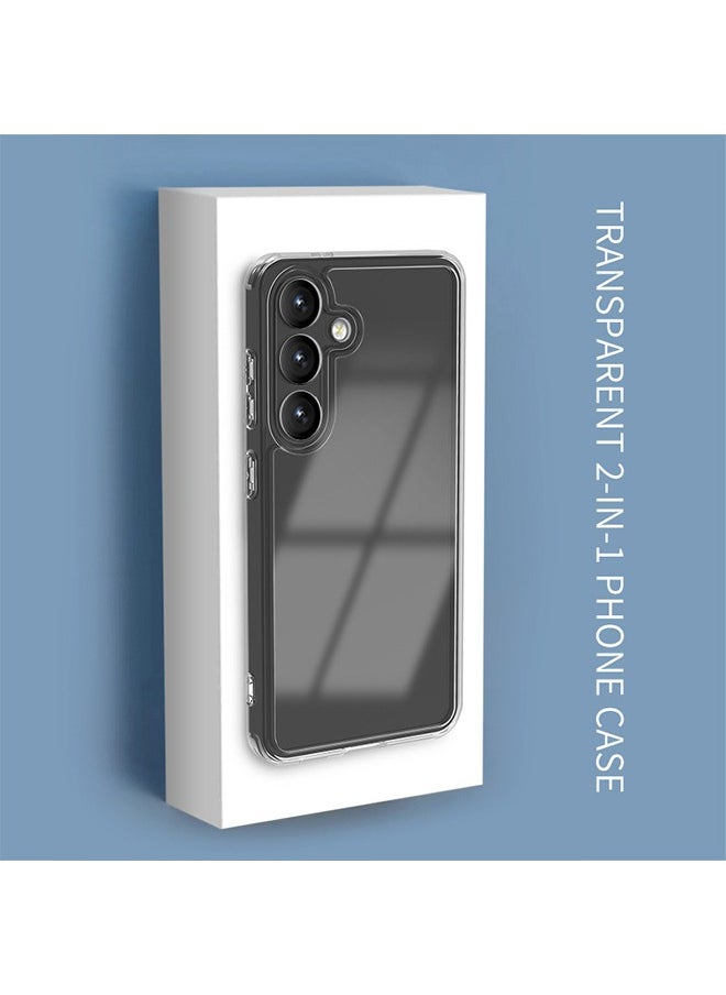 SNBFA Clear Phone Case for Samsung Galaxy A55 5G, Flexible TPU frame and PC Back Protective Slim Phone Cover, Anti-Fingerprints  - Image 4