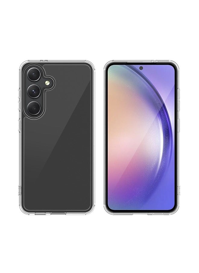 SNBFA Clear Phone Case for Samsung Galaxy A55 5G, Flexible TPU frame and PC Back Protective Slim Phone Cover, Anti-Fingerprints  - Image 2