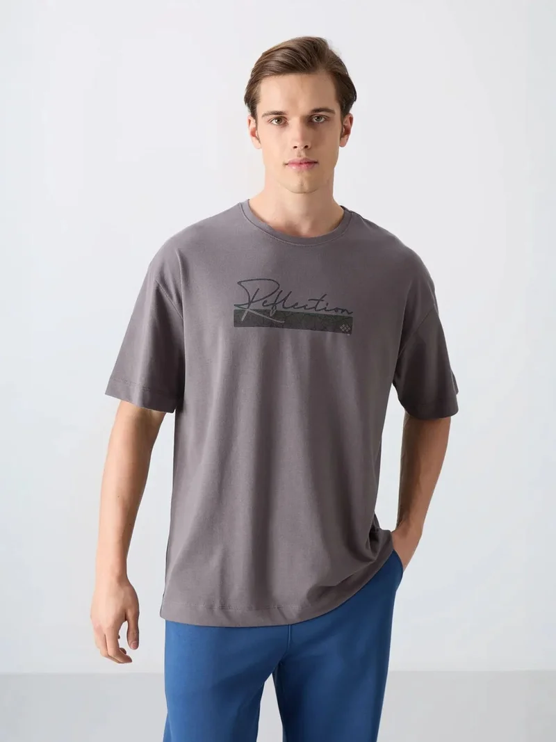 TOMMYLIFE TOMMY Oversized Logo Crew Neck T-Shirt