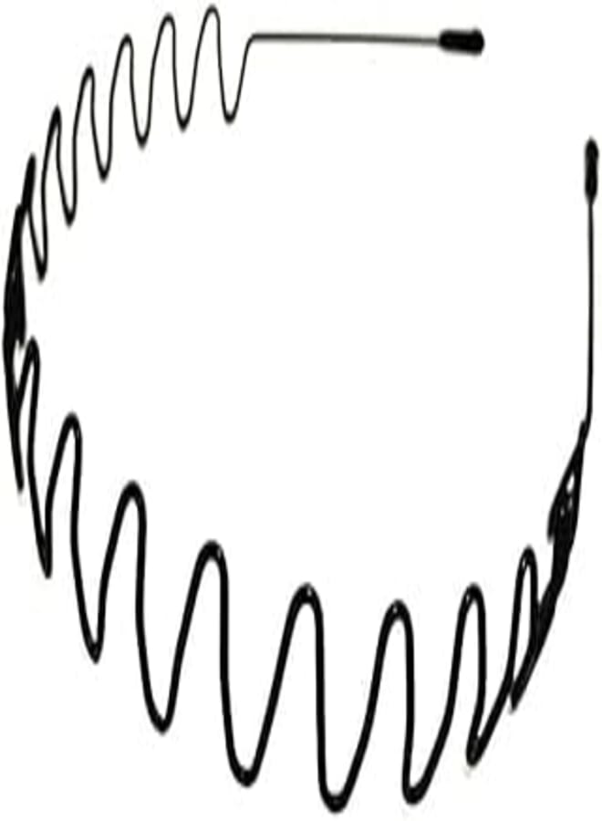 طوق شعر معدني للشعر للرجال والنساء لون أسود رقم العنصر 5137-1