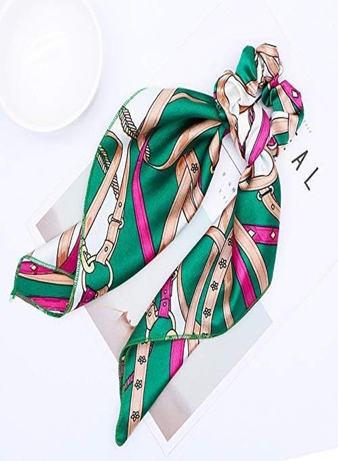 Minta 6 PCS Scrunchies Satin Elastic Hair Bands Hair Scarf Bohemian Style Ponytail Holder Ties Vintage Hair Accessories for Women Girls - Image 3