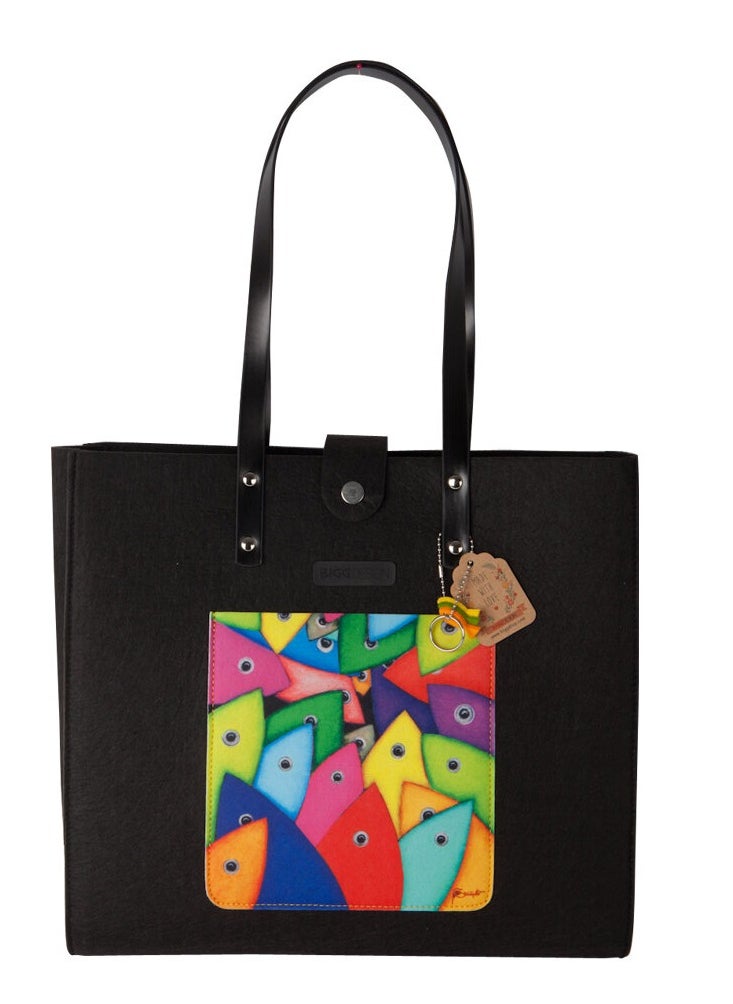 Biggdesign - Biggdesign Fertility Fish Felt Tote Bag for Women - Image 1