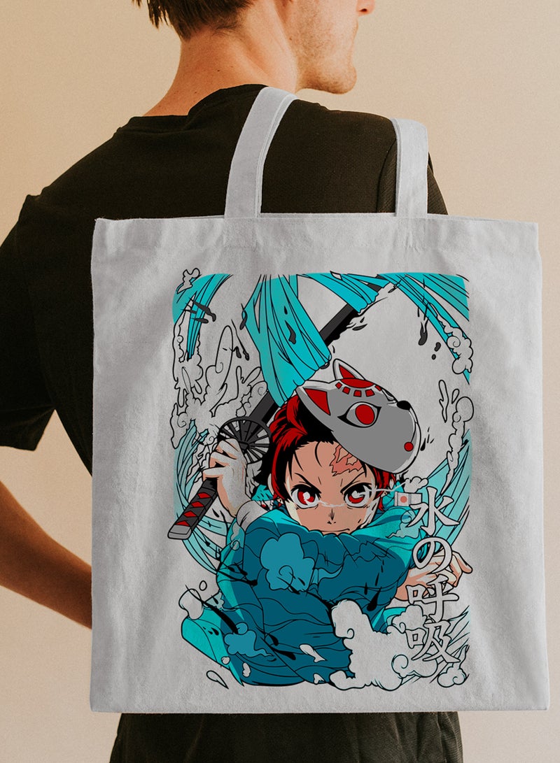 لوحة حقيبة يد بأحزمة كتف من البوليستر بتصميم أنمي تانجيرو - Image 2