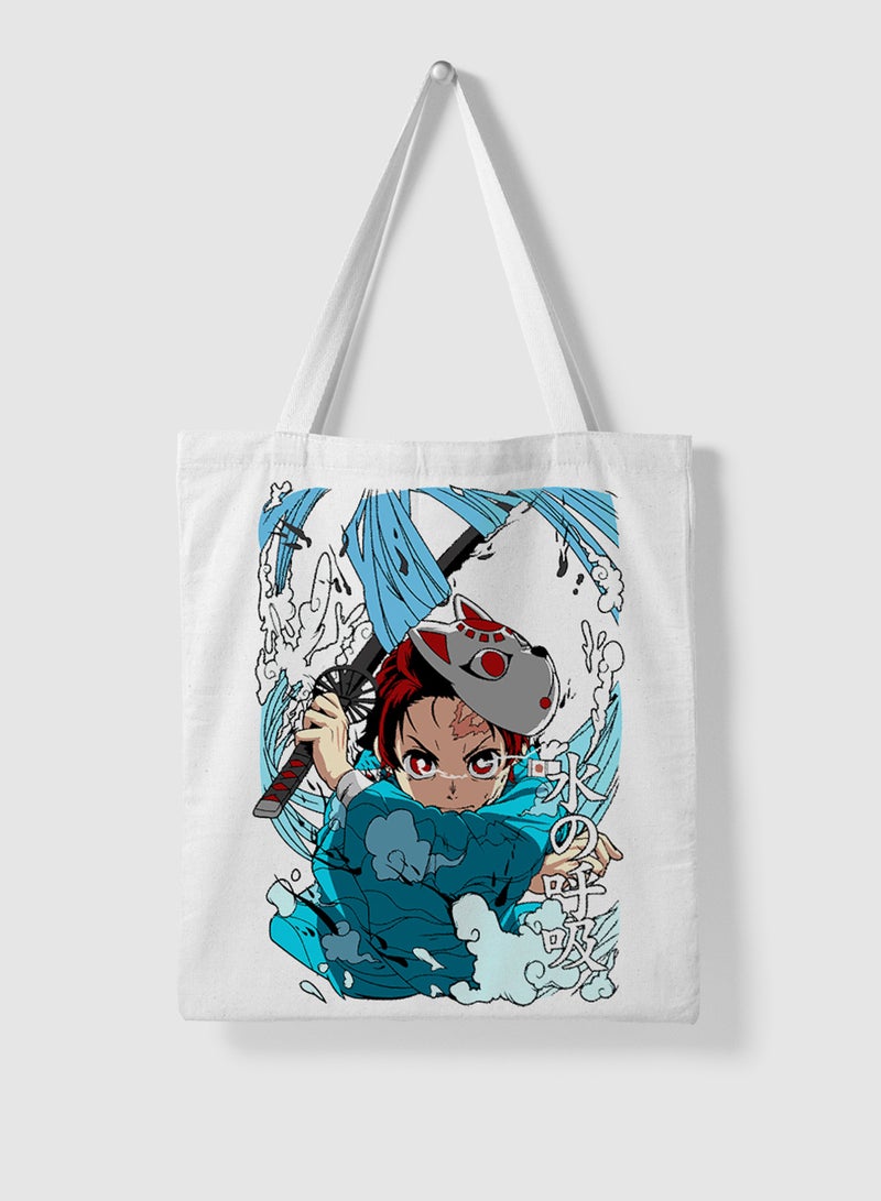 لوحة حقيبة يد بأحزمة كتف من البوليستر بتصميم أنمي تانجيرو - Image 4