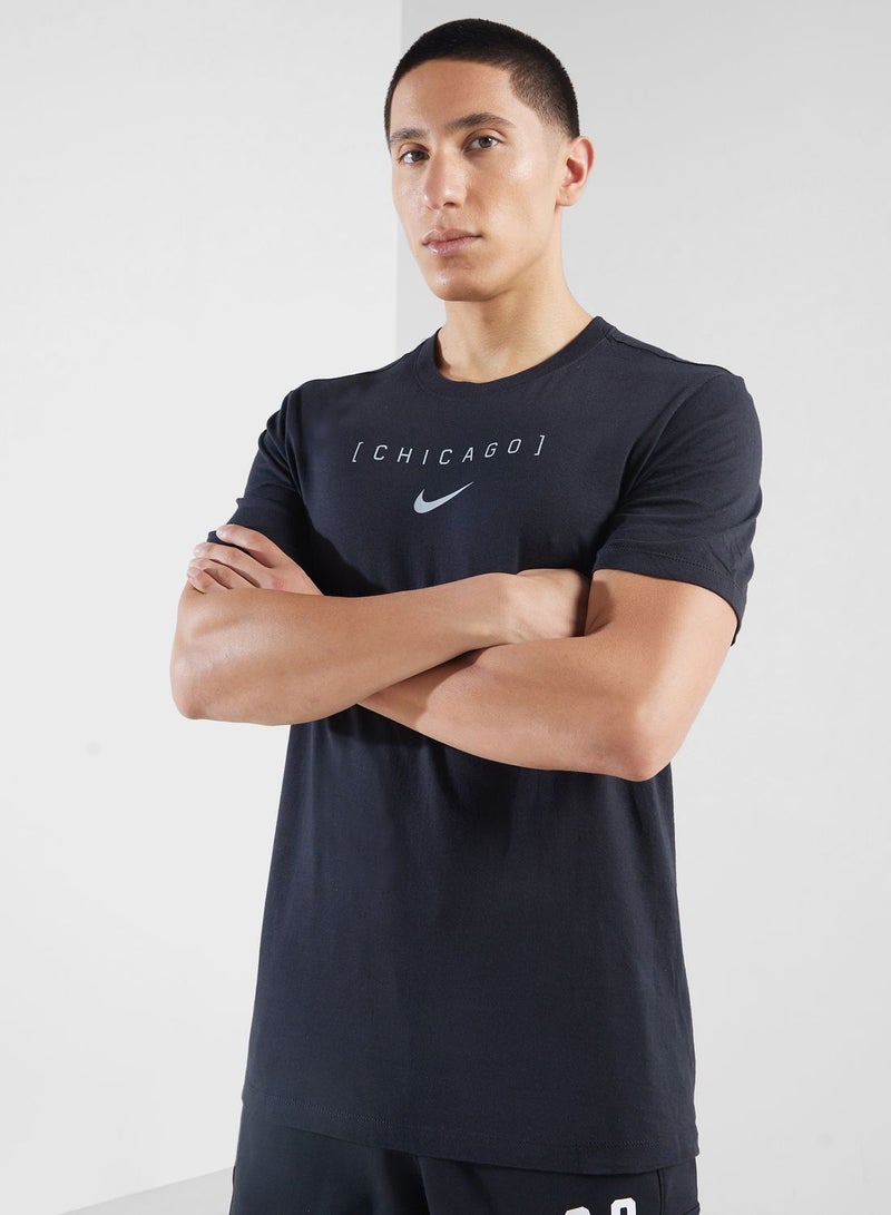 Nike Chicago Bulls White Sox Wordmark Large Logo T-Shirt - Image 2