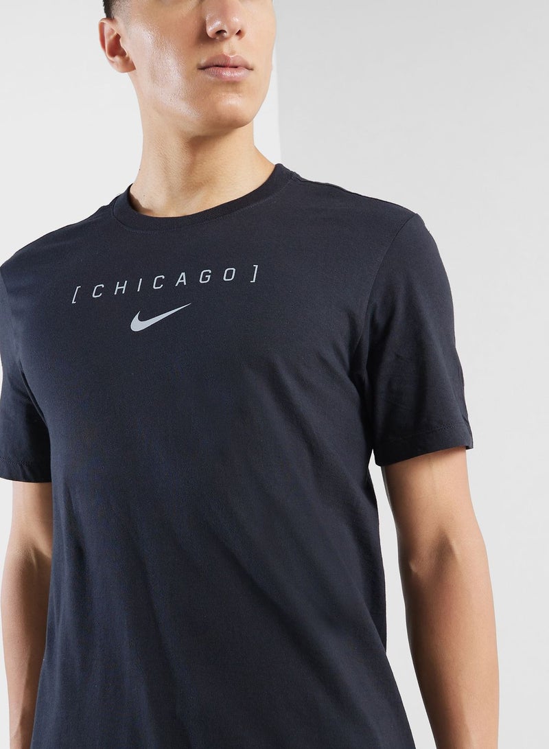 Nike Chicago Bulls White Sox Wordmark Large Logo T-Shirt - Image 3