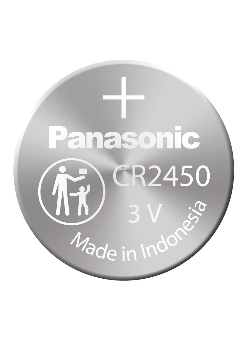 باناسونيك بطارية باناسونيك CR2450 ليثيوم 3 فولت على شكل عملة معدنية [بطارية مفتاح فوب لطرازات سيارات مختارة] - Image 2