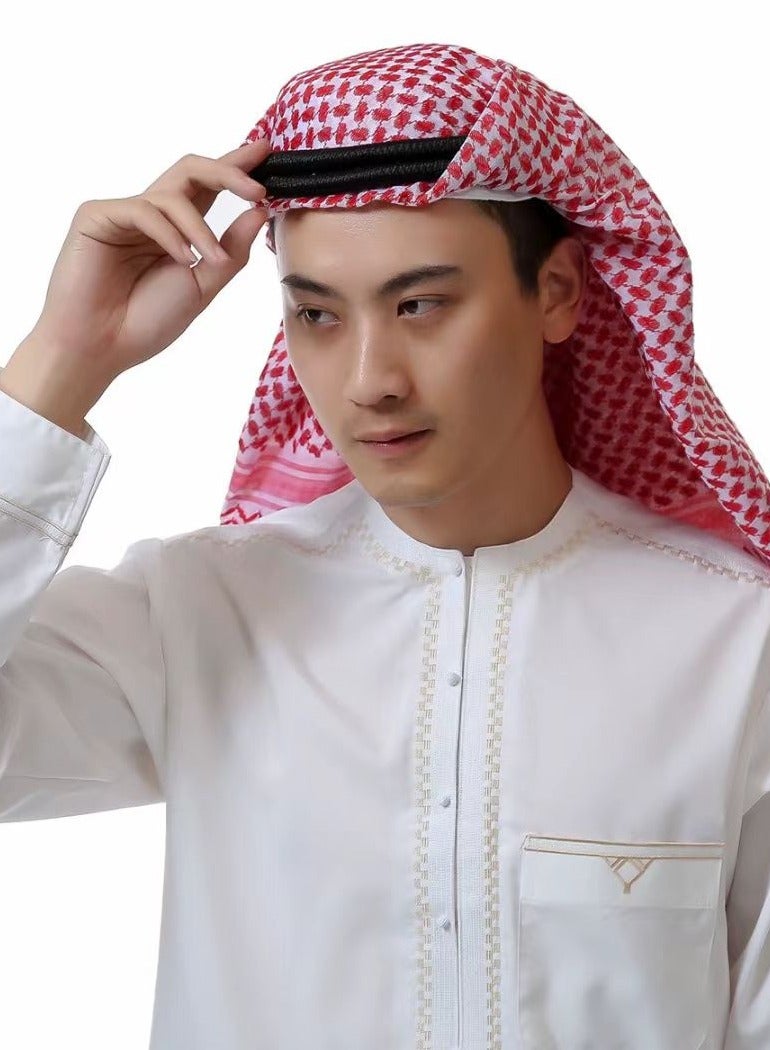 Caprisious Ghutra Complete Set for Men - Premium Arab Fashion Keffiyeh & Head Ring - Image 2