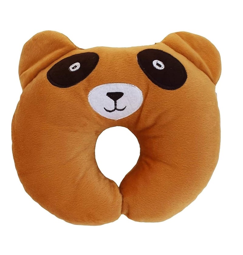 NME COLLECTION Cotton New Born Baby Soft Neck Supporting Pillow for Head Shaping Baby (0-12 Month), Infant Pillow Printed, Baby Sleeping, Gift for Babies Panda Design - Image 1