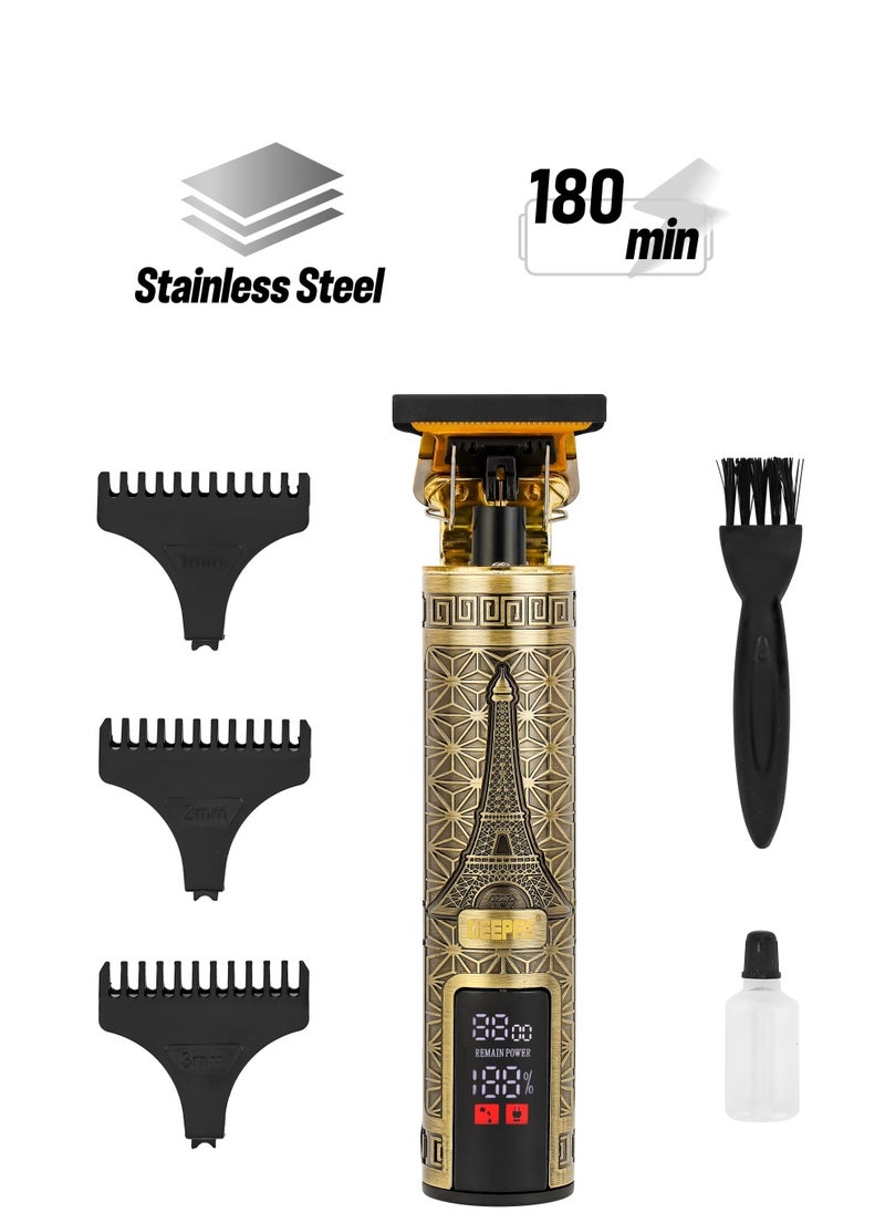 GEEPAS - Professional Digital Hair Clipper- GTR56038| Trimmer with High Capacity Li-ion Battery and Fast Charging| High Performance T-Blade for Efficient Operation, Does not Hurt Scalp| LCD Display - Image 1