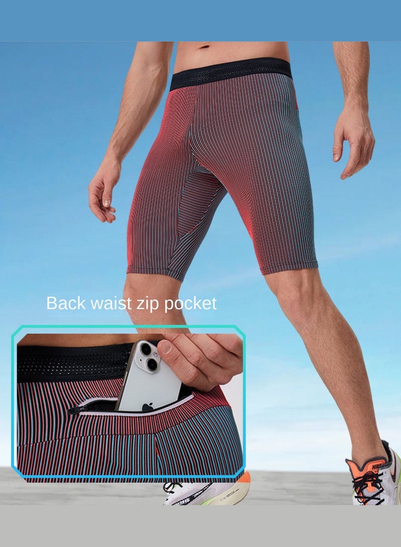 luluesses Athletic shorts  with pockets  Gradient Color  Quick drying  - Image 1
