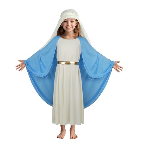 HOMELEX Mary Costume Dress Girls Halloween Cosplay Outfit - Image 1