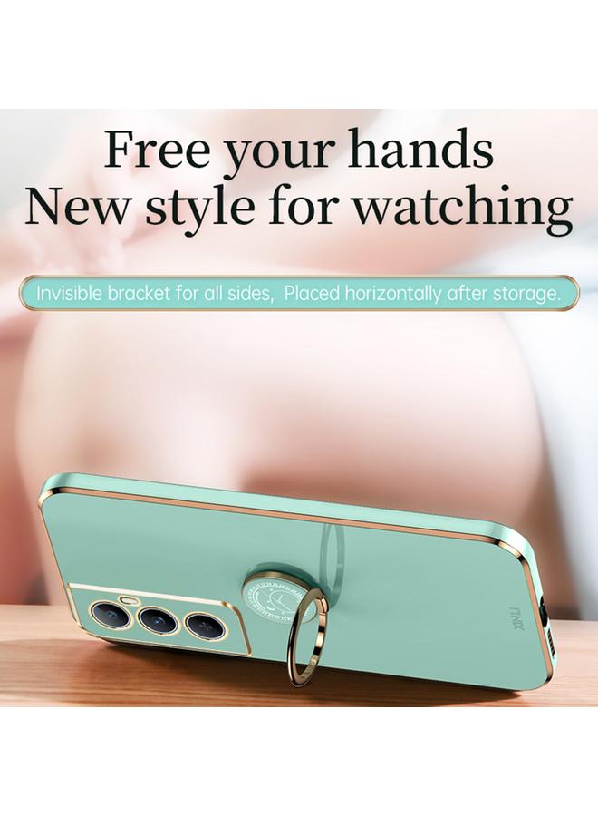 Xinli Case For Realme C65 Straight Edge 6D Electroplate TPU Phone Case with Ring Holder - Image 4