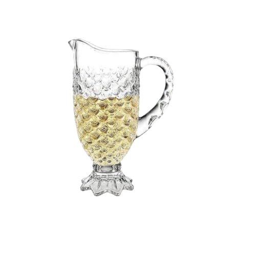 Shopvibe Pineapple Shape Lemon Set Juice Water Jug Carafes and Pitchers Glass Transparent Shaped with Long Comfortable Handle - Image 1