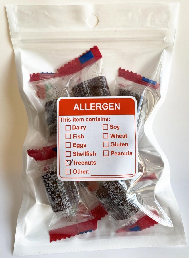 M MeshaKippa Allergen Warning Label Stickers,2 inch 300pcs Red Remove Allergen Warning Waterproof Sticker - Image 3