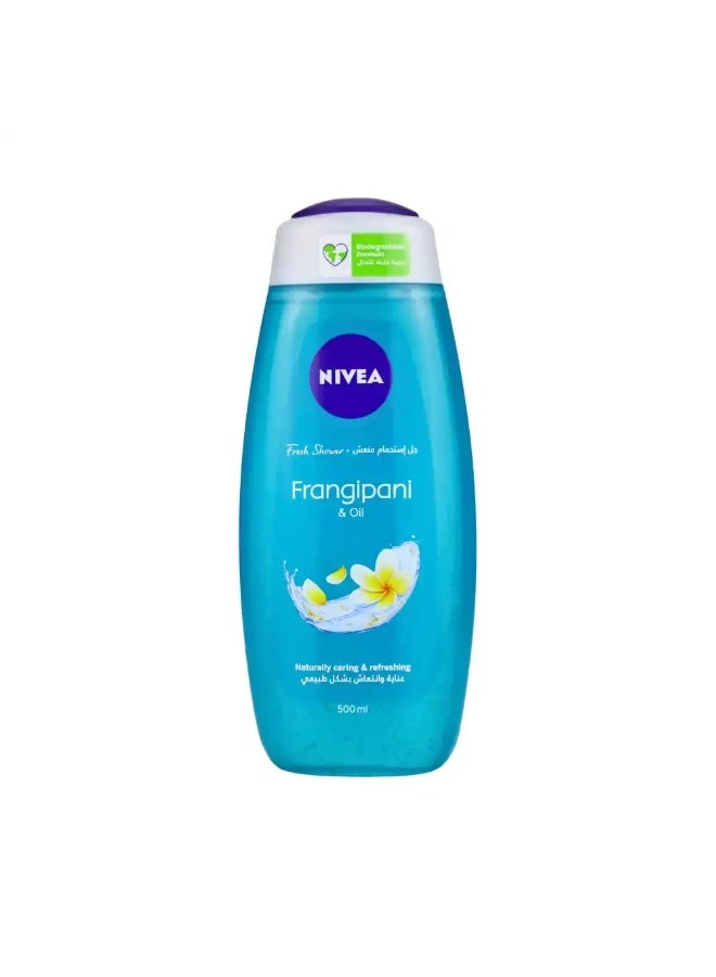 Nivea Fresh Shower Gel with Frangipani and Oil For Natural Care- 500ml - Image 1