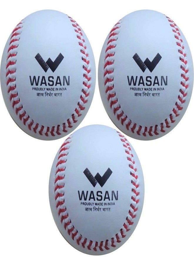 WASAN Baseball PVC Soft Center(Pack of 3) Official Size 9 Inch - Image 2